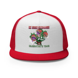 D.C. Seed Exchange 10-Year Anniversary "Audrey" Trucker Cap - Red/ White/ Red