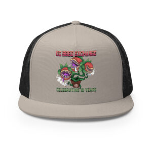 D.C. Seed Exchange 10-Year Anniversary "Audrey" Trucker Cap - Silver/ Black