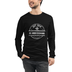 D.C. Seed Exchange EST 2015 Unisex Long Sleeve Tee with White Logo