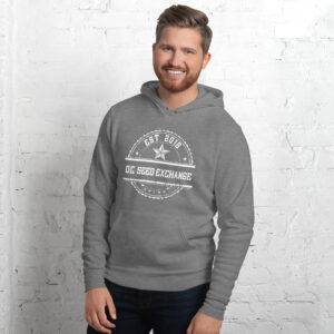 D.C Seed Exchange EST 2015 Unisex hoodie with White Logo - Deep Heather, XL