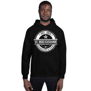 D.C. Seed Exchange 10-Year Anniversary Unisex Hoodie - Black, 4XL
