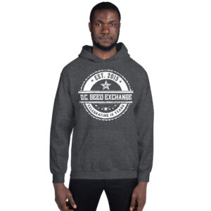 D.C. Seed Exchange 10-Year Anniversary Unisex Hoodie - Dark Heather, 5XL