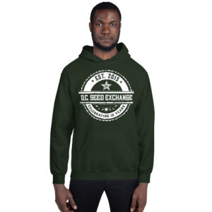 D.C. Seed Exchange 10-Year Anniversary Unisex Hoodie - Forest Green, M