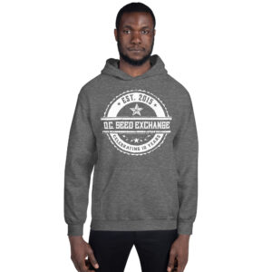 D.C. Seed Exchange 10-Year Anniversary Unisex Hoodie - Graphite Heather, L