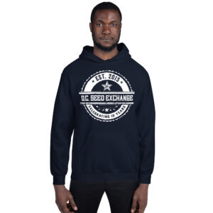 D.C. Seed Exchange 10-Year Anniversary Unisex Hoodie - Navy, S