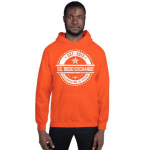D.C. Seed Exchange 10-Year Anniversary Unisex Hoodie - Orange, XL
