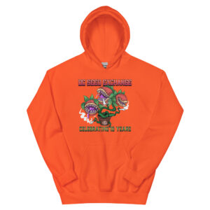 D.C. Seed Exchange 10-Year Anniversary "Audrey" Unisex Hoodie - Orange, 2XL