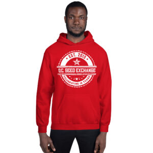 D.C. Seed Exchange 10-Year Anniversary Unisex Hoodie - Red, M