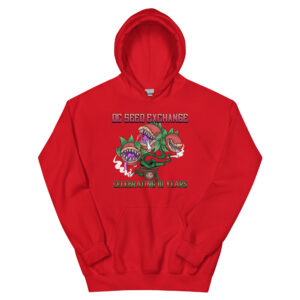 D.C. Seed Exchange 10-Year Anniversary "Audrey" Unisex Hoodie - Red, XL
