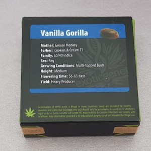 Exotic Genetics Vanilla Gorilla F1 10 Regular Seeds