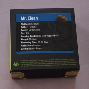 Exotic Genetix Mr Clean F1 10 Regular Seeds
