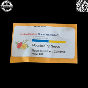 Mountain Top Seeds Eastbay Catpiss x Grape Creak Cake 12 Regular Seeds